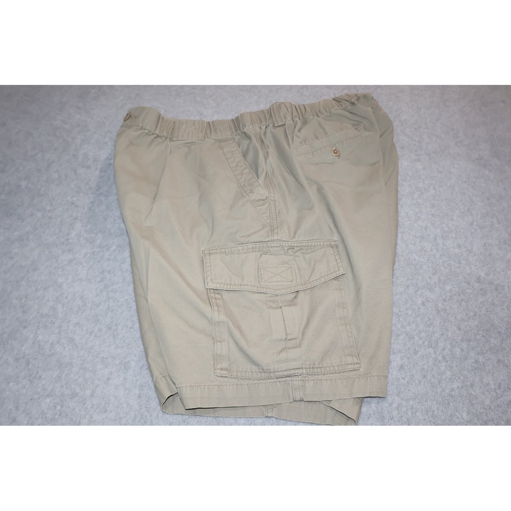 Tommy Bahama Cargo Shorts Mens Large Khaki Tan Cotton Drawstring Elastic Waist